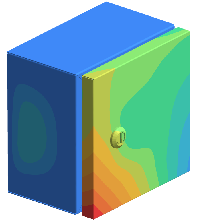 Finite element analysis model of an equipment enclosure